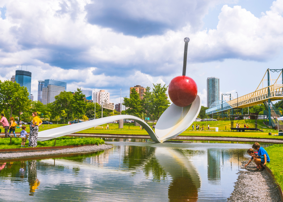 The Spoonbridge and Cherry at the Minneapolis Sculpture Garden.