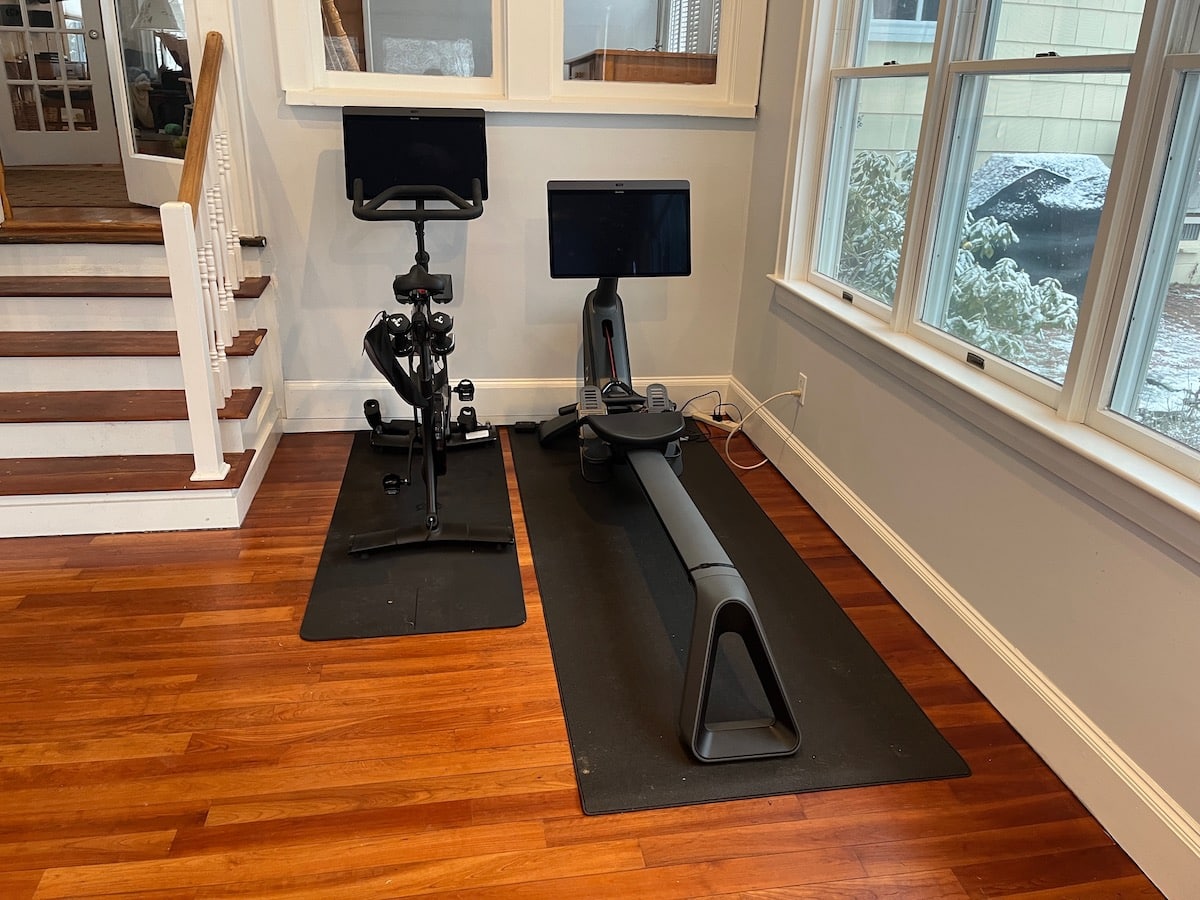 peloton row side by side with peloton bike plus